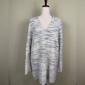 Pure Jill sweater tunic size medium tall v neck with split detail at sleeve